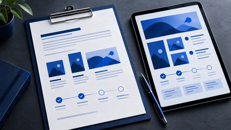 Proposta ilustrada com formatos de entrega e etapas de aprovação